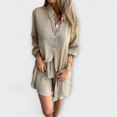 Lina | Linen Top and Shorts Set