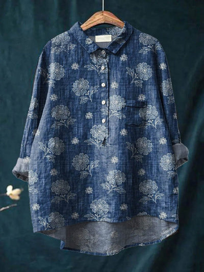 Nikola – Printted Linen Shirt