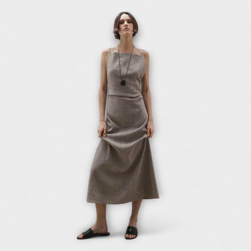 Clara - Voogav Maxi Dress in Linen Blend