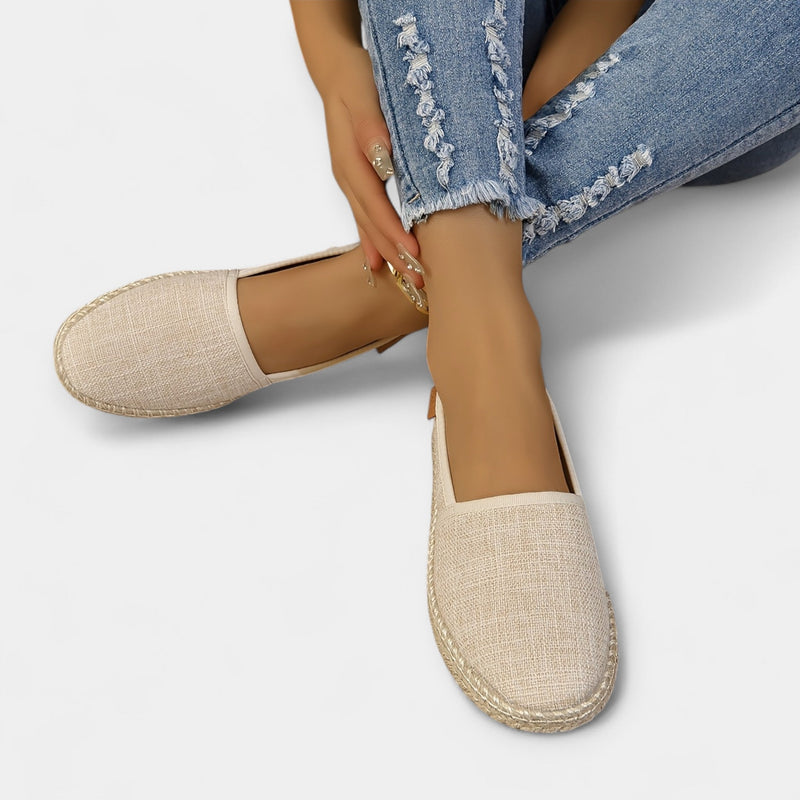 Karoliina Elegant Linen Slip-On Sneakers
