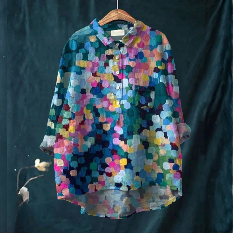Anežka – Printed Linen Shirt