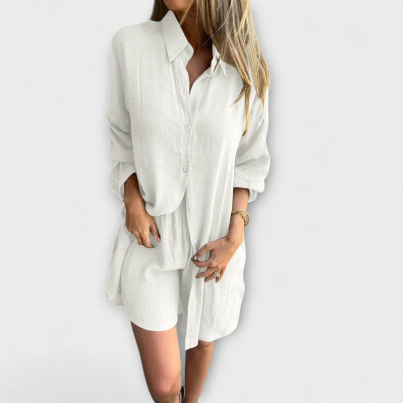 Lina | Linen Top and Shorts Set