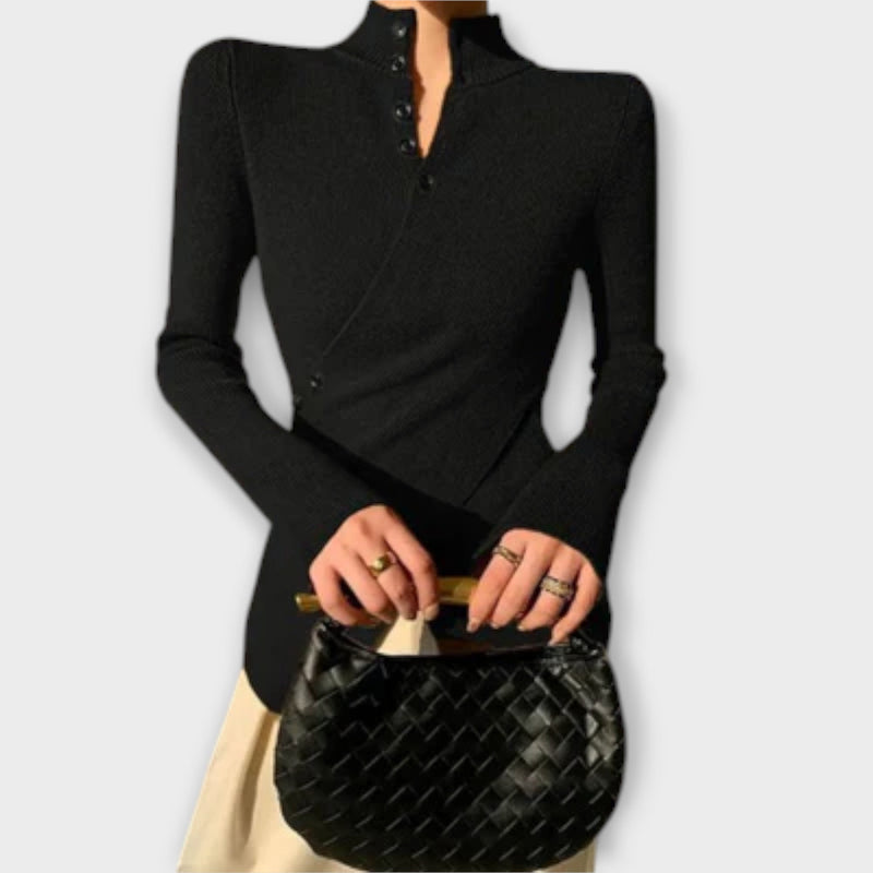 Michiko – Elegant Cotton Knit Top