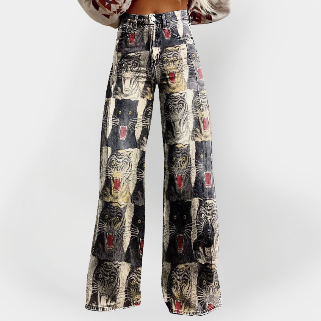 Kristýna Exclusive Wide-Leg Jeans in Urban Style