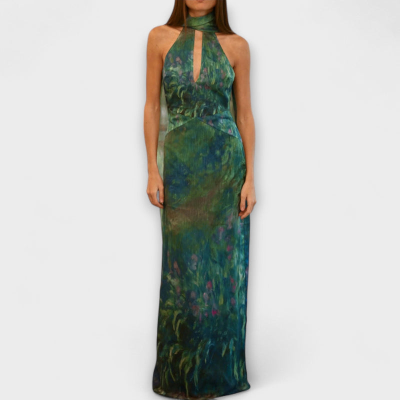 Maisie - Maxi Dress with Monet Iris Print