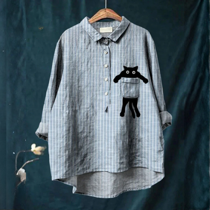 Markēta – Printed Linen Shirt