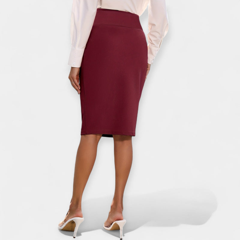 Veronika Elegant Midi Skirt with High Waist - Timeless Style