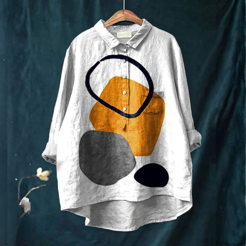 Iveta – Printed Linen Shirt