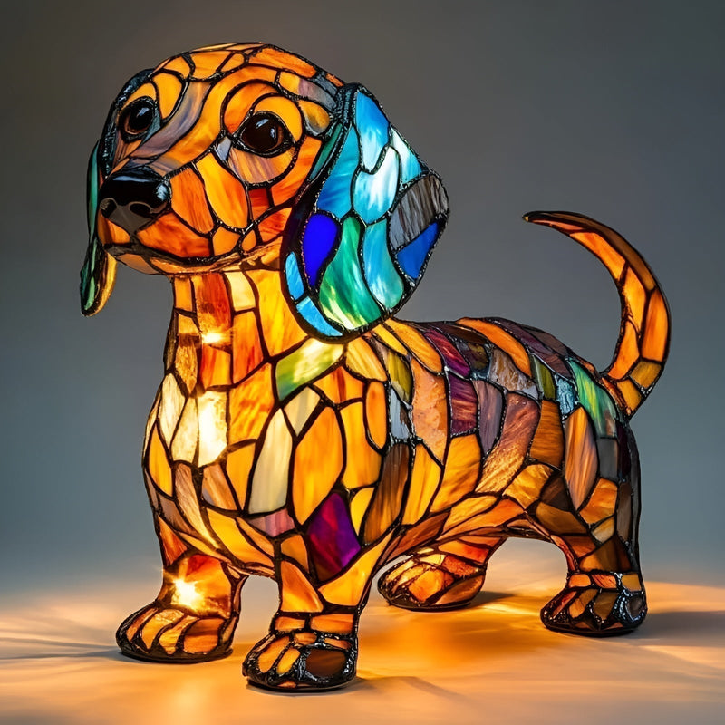 Dachshund - Stained Glass Lamp