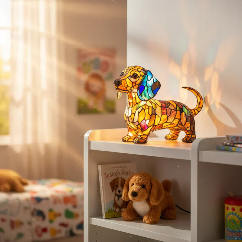 Dachshund - Stained Glass Lamp