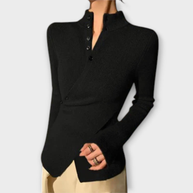 Michiko – Elegant Cotton Knit Top
