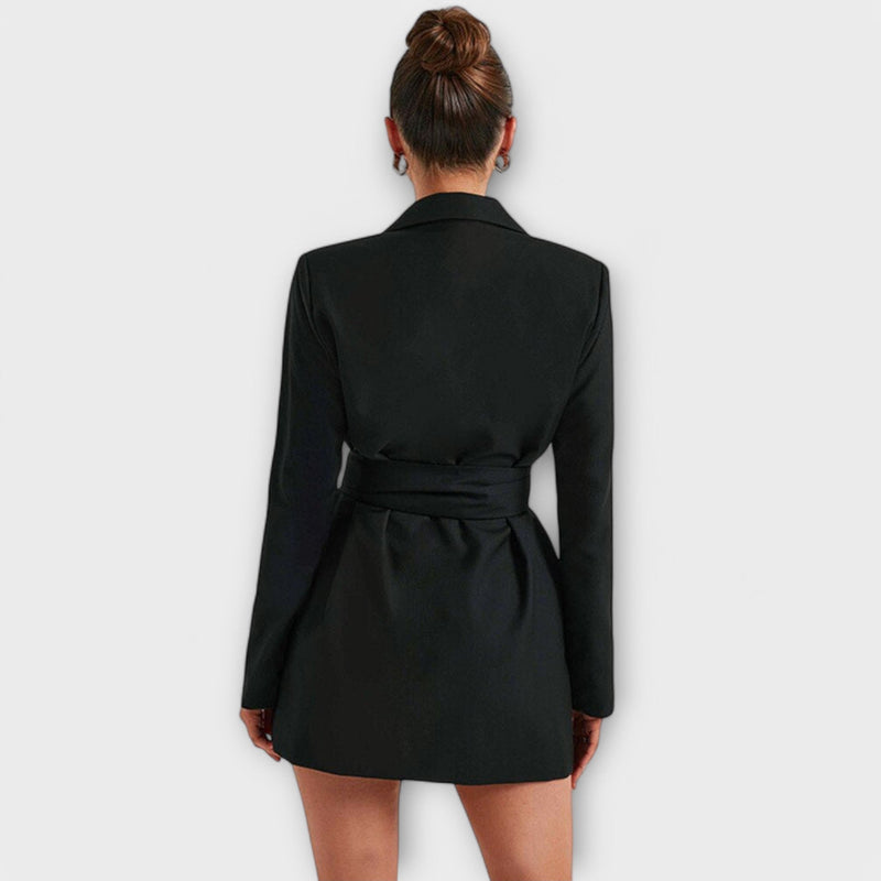 V-Neck Blazer Dress