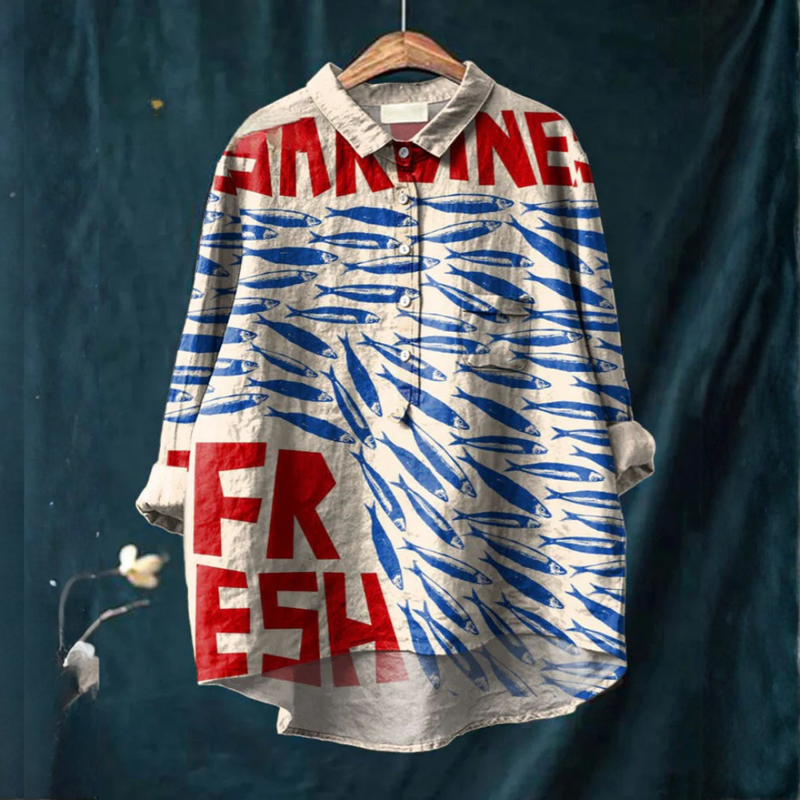 Magdaléna – Printted Linen Shirt