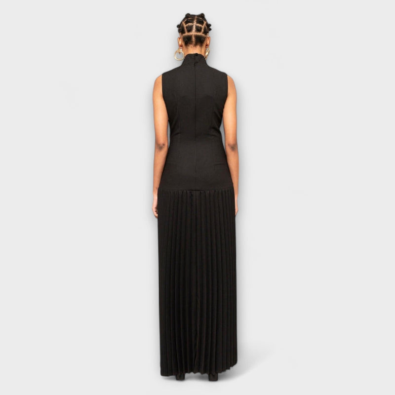 Kristen - Pleated Maxi Dress with Cutouts