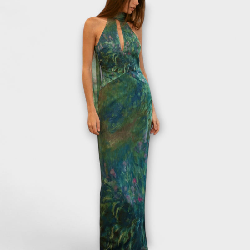 Maisie - Maxi Dress with Monet Iris Print