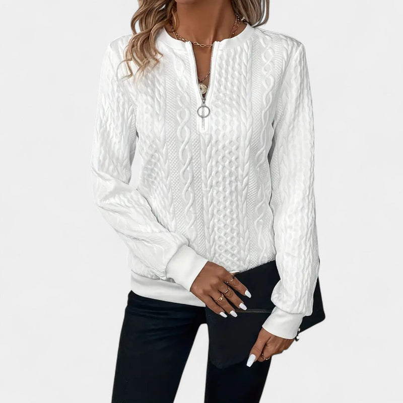 Monika – College Sweatshirt with Zipper