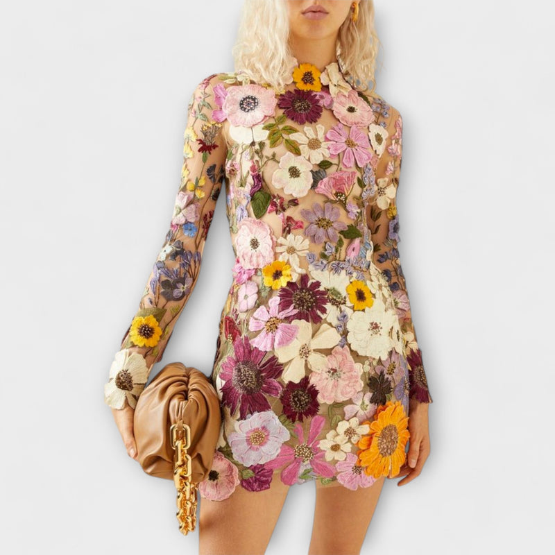 Dolores - 3D Floral Pattern Socks