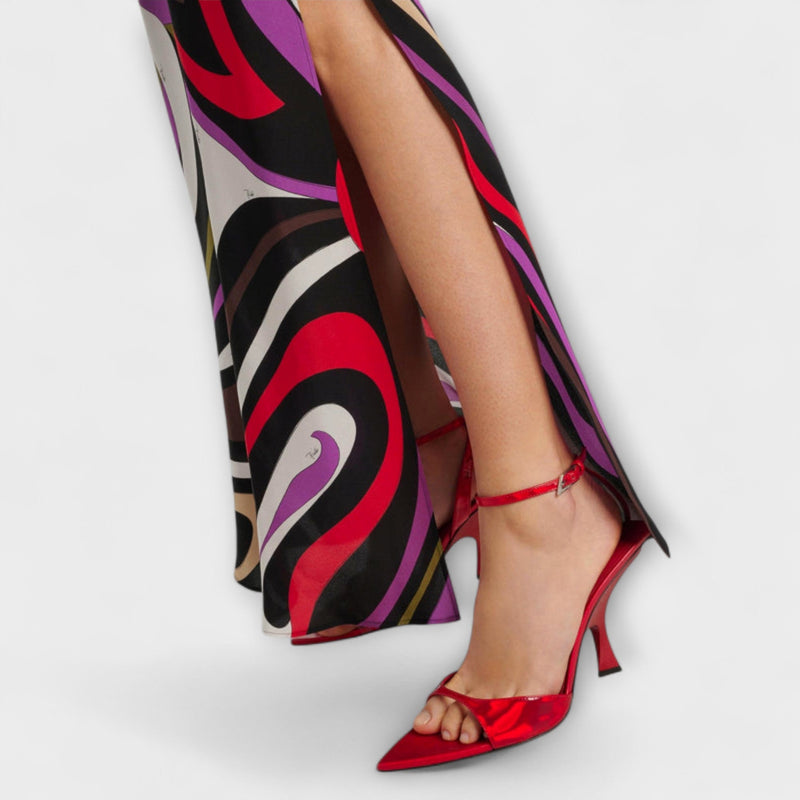 Daphne - Maxi Dress with Marble Print