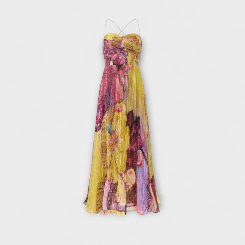 Kiara - Maxi-mekko elävässä Ikat-kuviossa