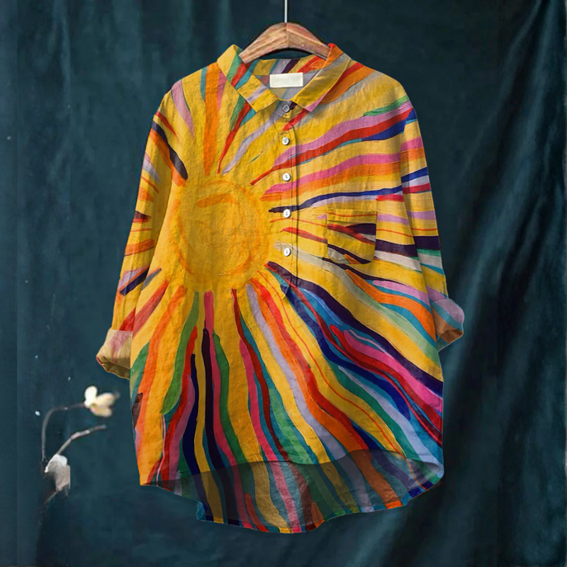 Denisa – Printted Linen Shirt