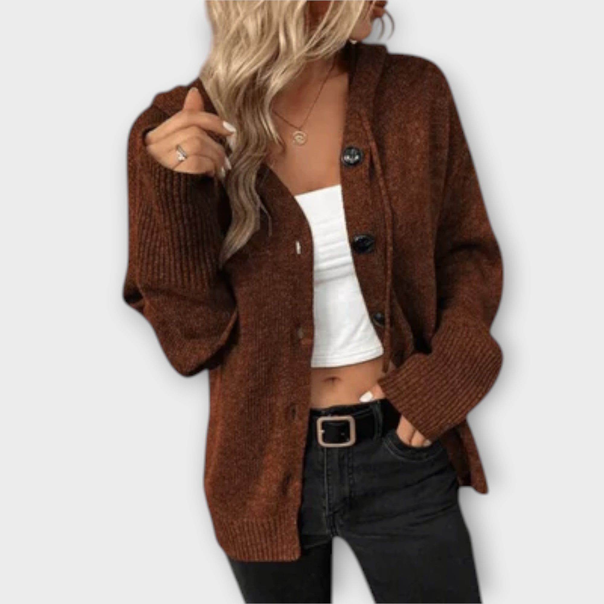 Brittan - Neulecardigan Napeilla