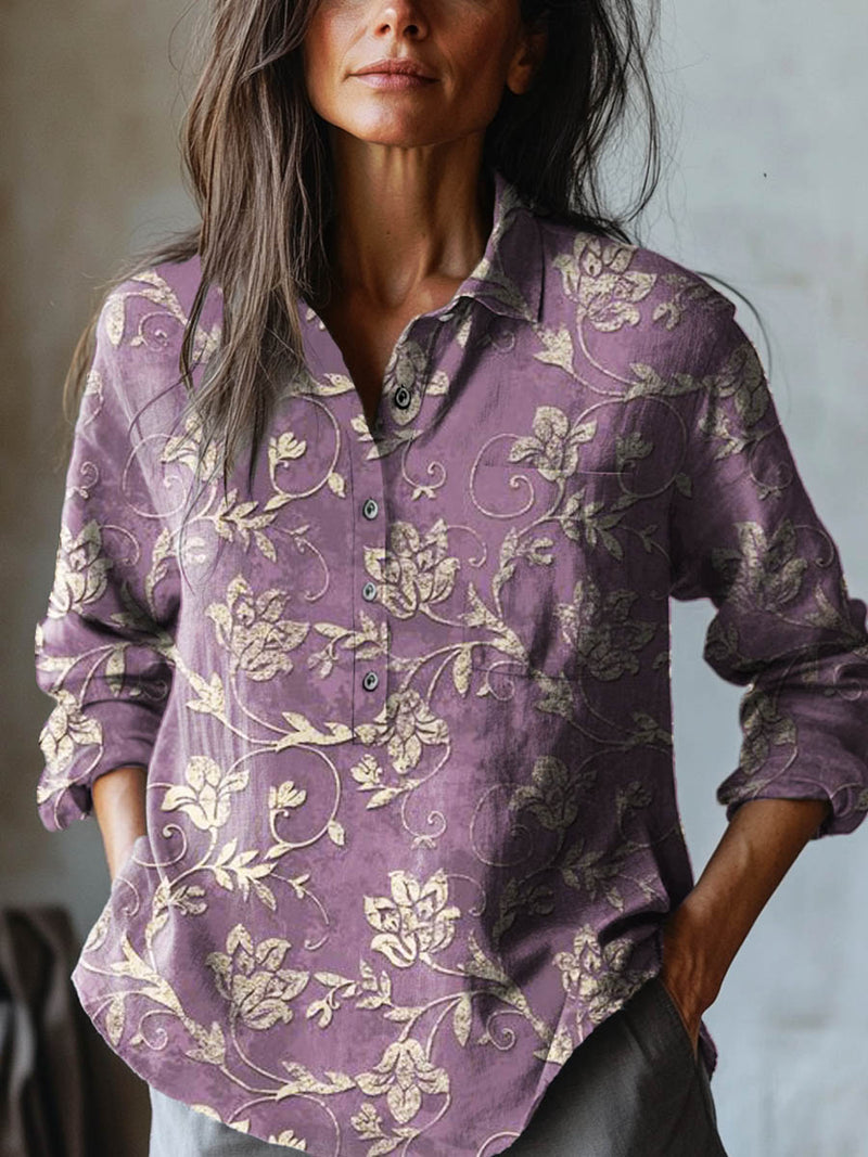 Miloslava – Printted Linen Shirt