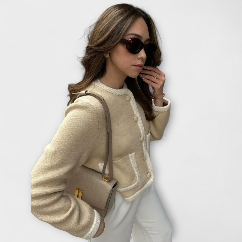 Classical Knit Sweater with Decorative Pockets