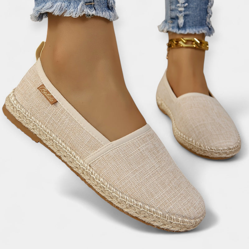 Karoliina Elegant Linen Slip-On Sneakers