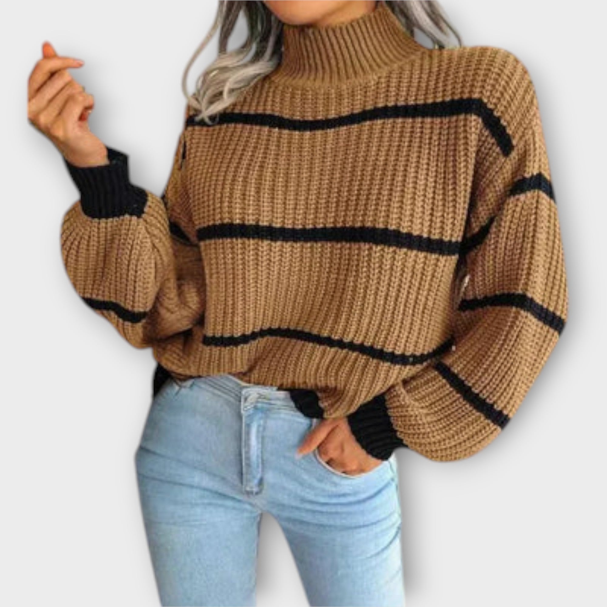 Chavala - Checkered Knit Sweater