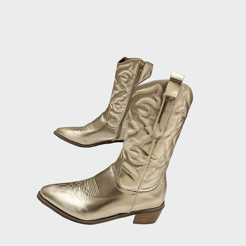 Metalliset cowboy-saappaat