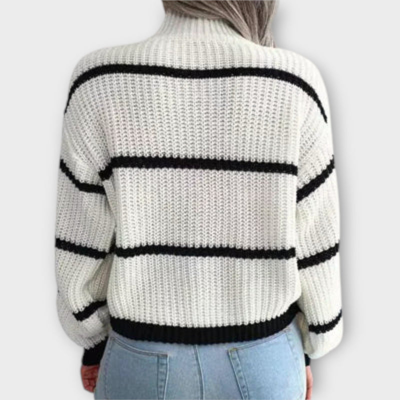 Chavala - Checkered Knit Sweater