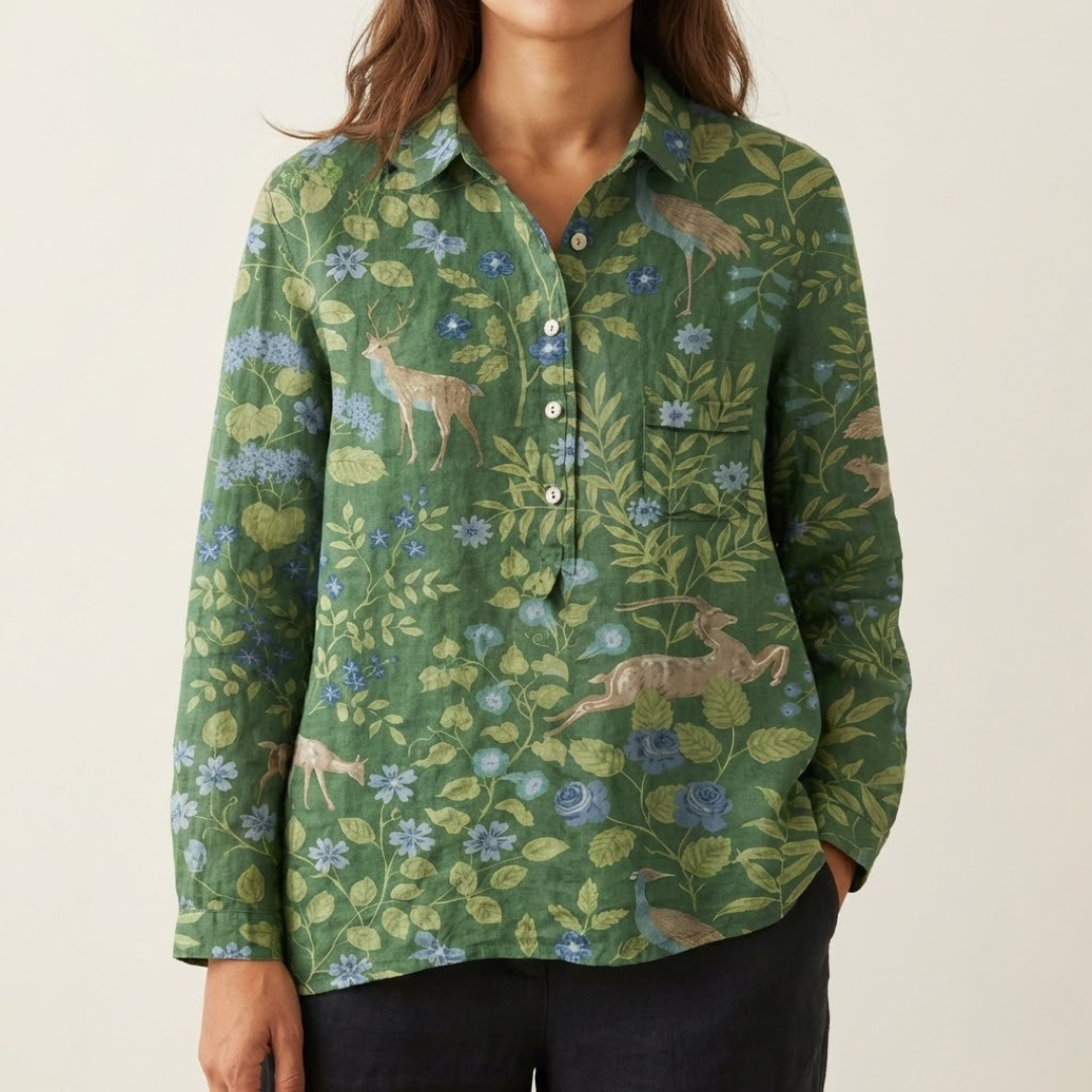 Radmila – Printted Linen Shirt