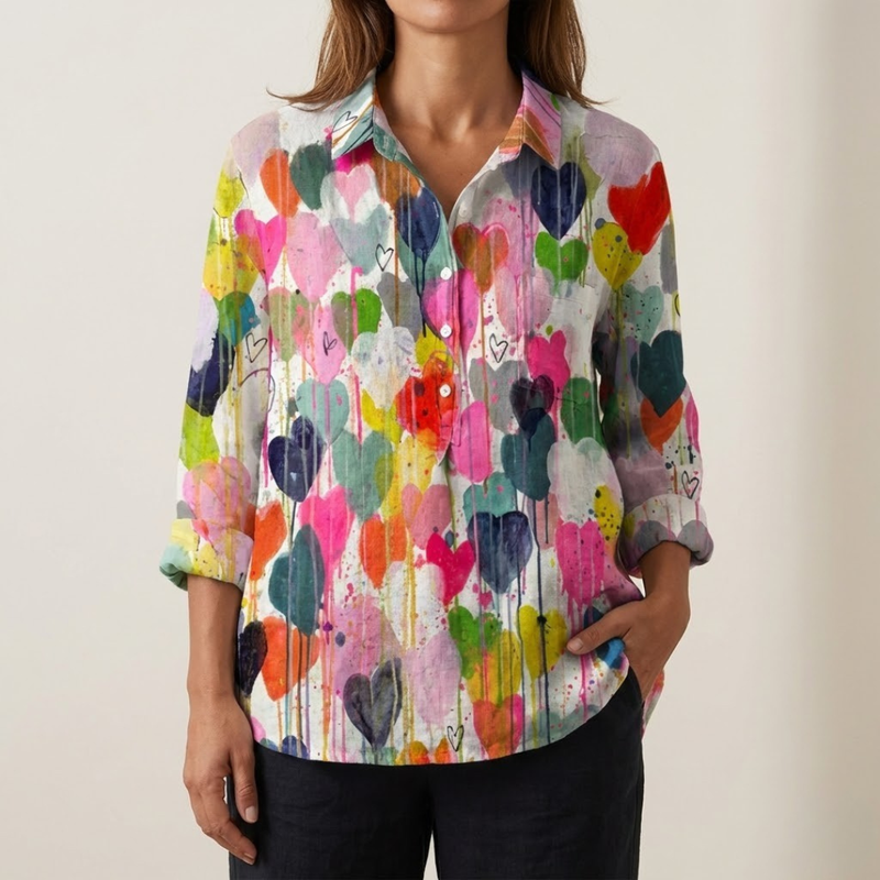 Lada – Printed Linen Shirt