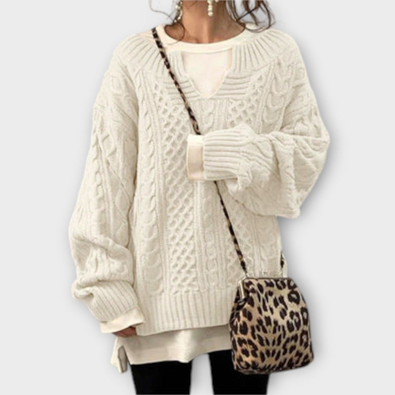 Precisely Measured Cable Knit Sweater