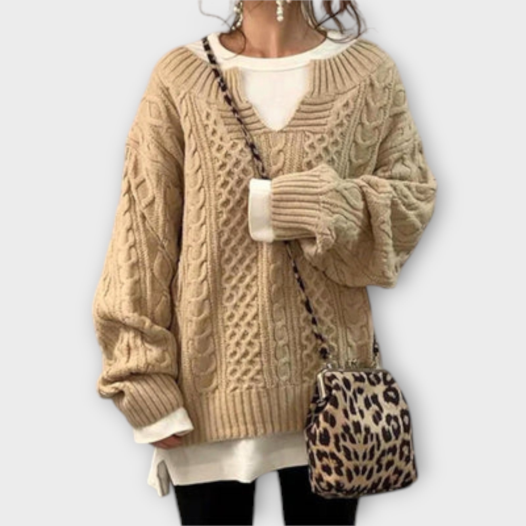 Precisely Measured Cable Knit Sweater