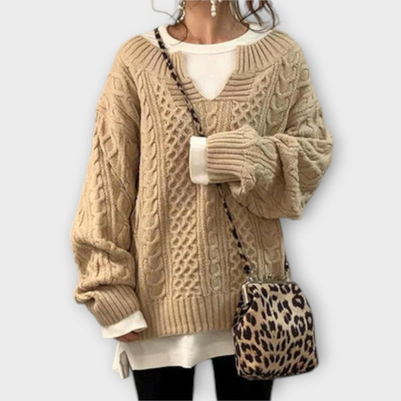 Precisely Measured Cable Knit Sweater