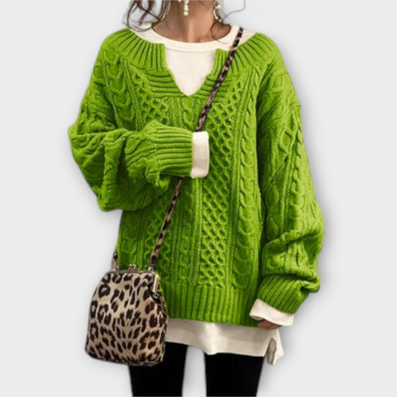 Precisely Measured Cable Knit Sweater