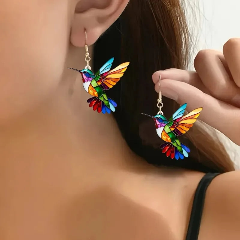 Kolira™ | Kolibri-motiiviset Ripustavat Akryylikorvakorut