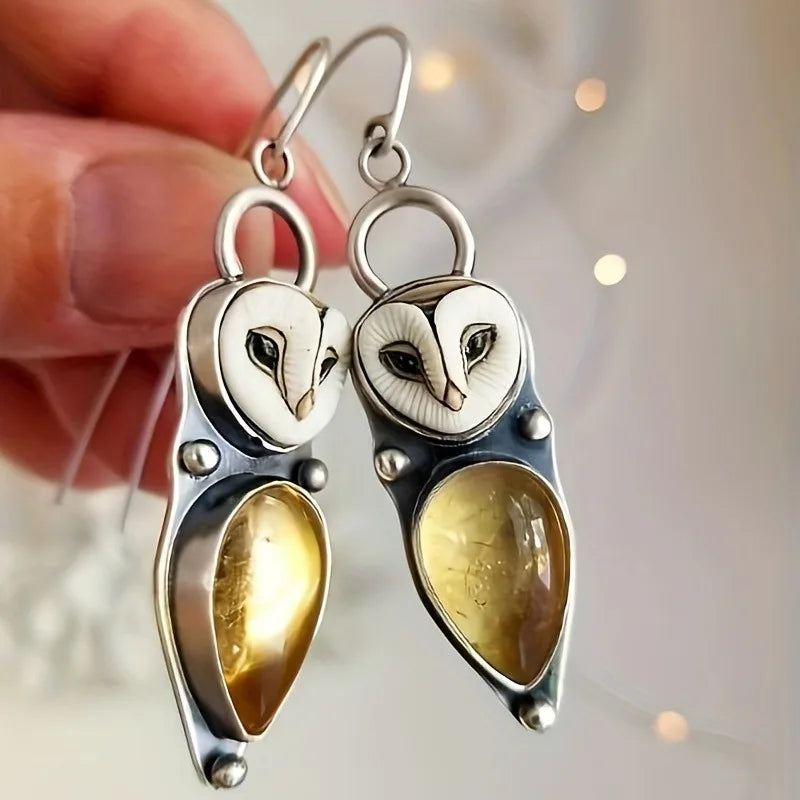 Almira™ | Boho-Style Owl Motif Earrings