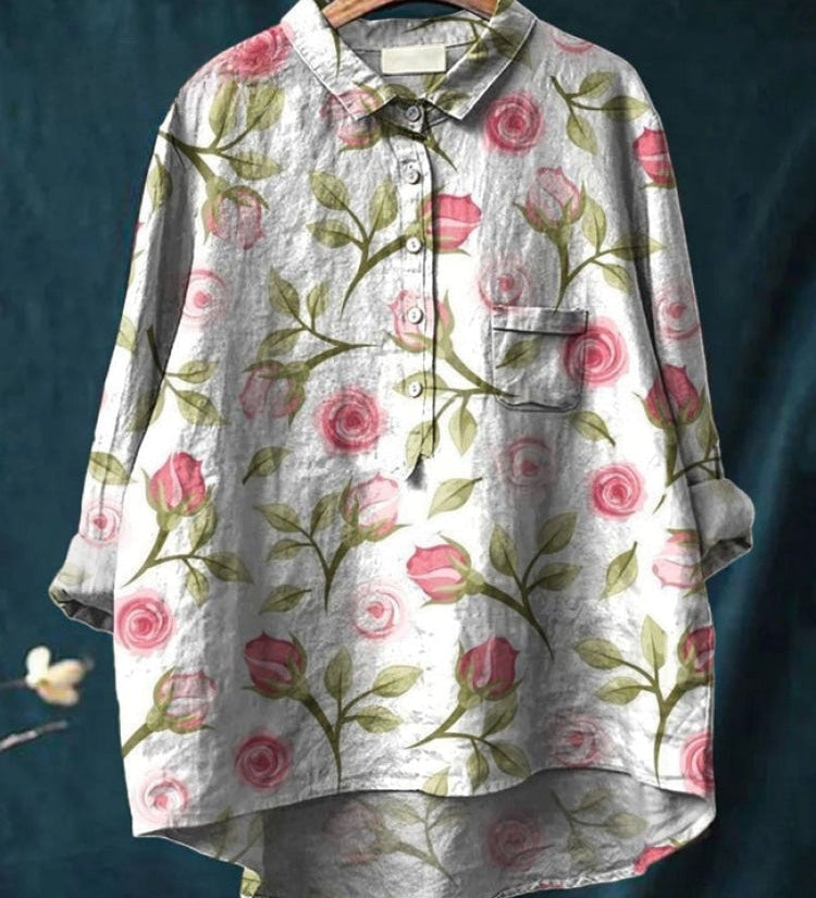 Nikola – Printted Linen Shirt