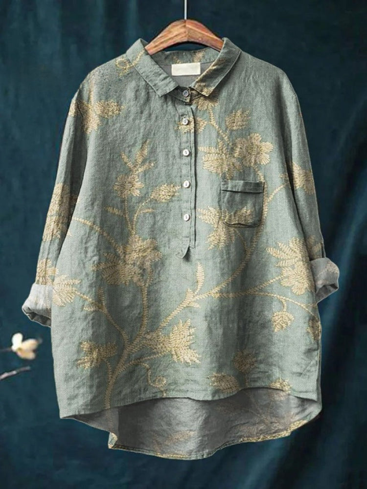 Stanislava – Printed Linen Shirt