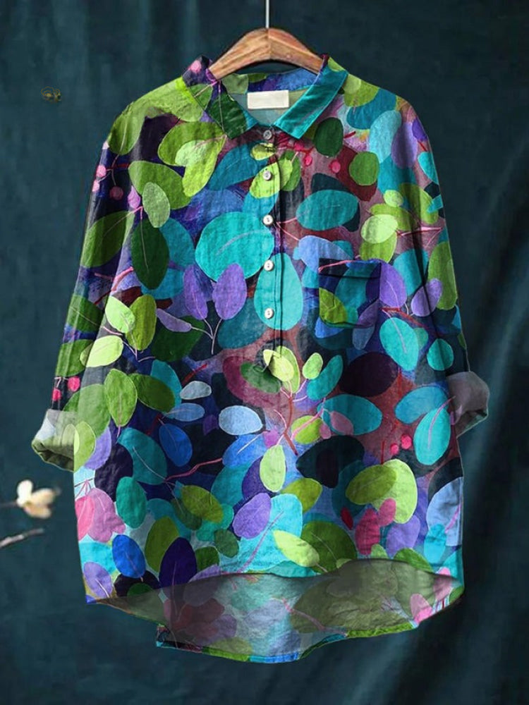 Lucie – Printed Linen Shirt