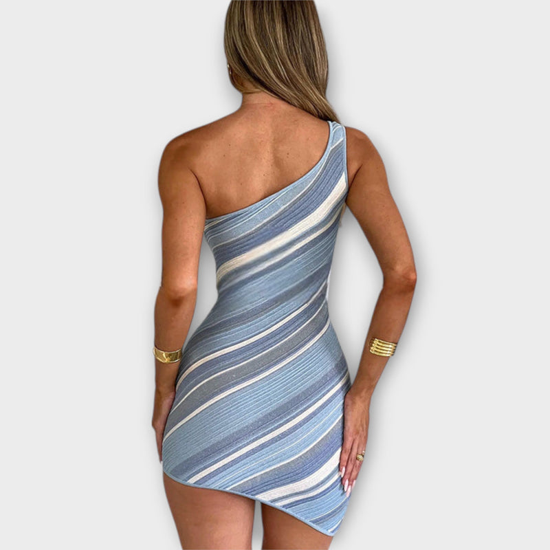 Kira - Moderni Yhden Olkapään Mini Mekko