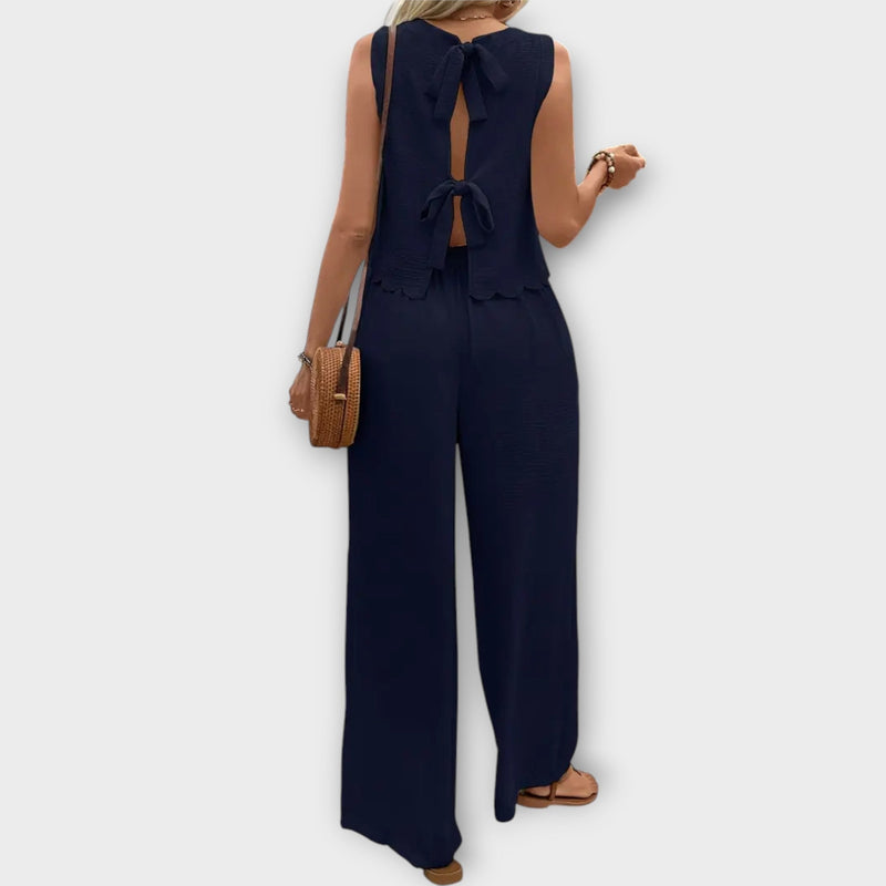 Valeria - Floral Vest with Long Pants