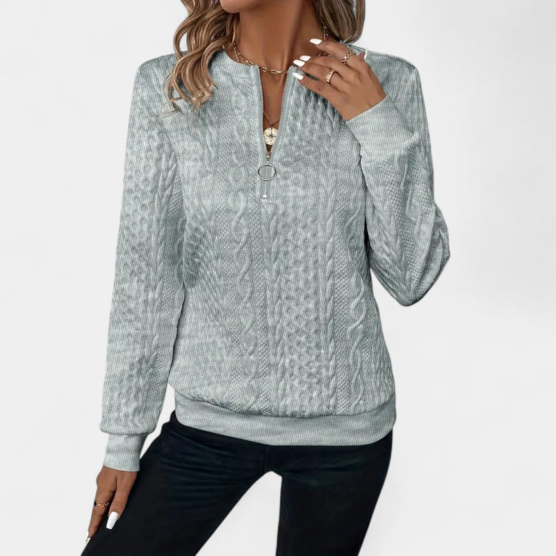 Monika – College Sweatshirt with Zipper