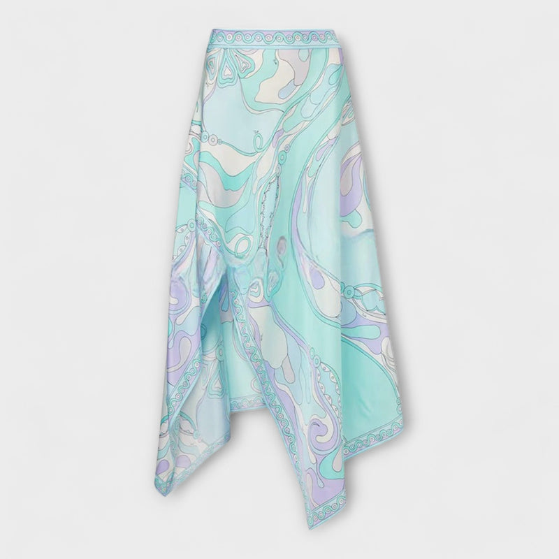 Everly - Halterneck Top ja Epäsymmetrinen Midi Mekko Setti