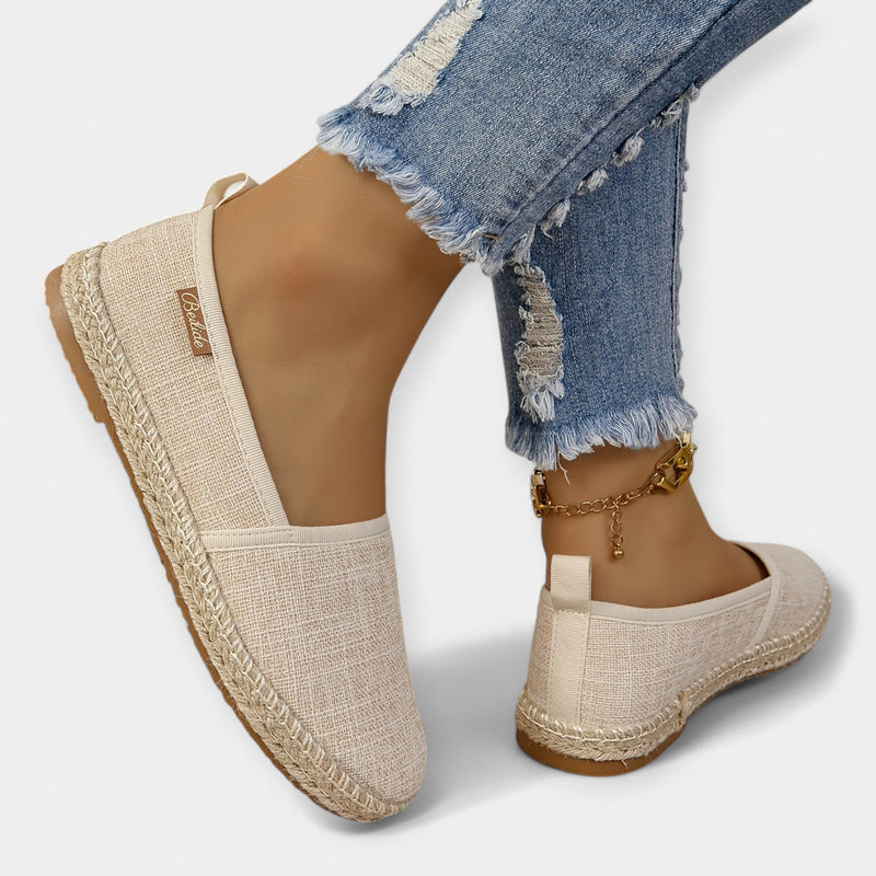 Karoliina Elegant Linen Slip-On Sneakers