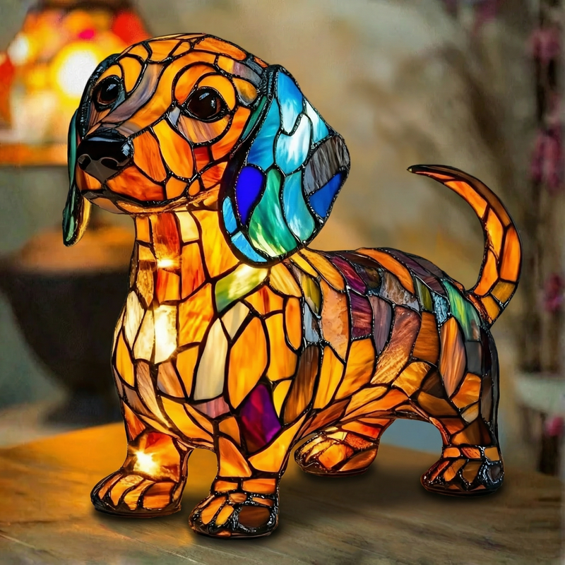 Dachshund - Stained Glass Lamp