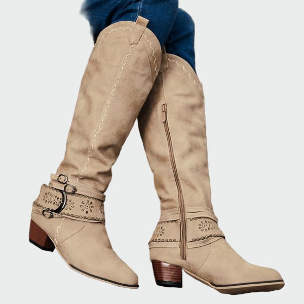 Vintage Nahkainen Cowboy-saapas