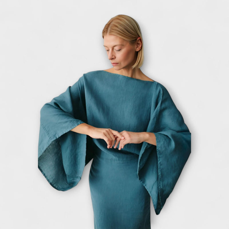 Dana - Pellava- ja puuvillakimono-mekko